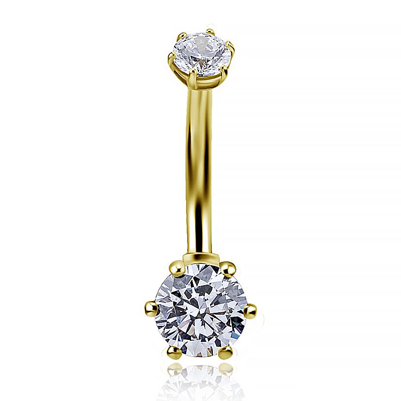 Clicker Ombelico Con 4 Zirconi - Foto 8