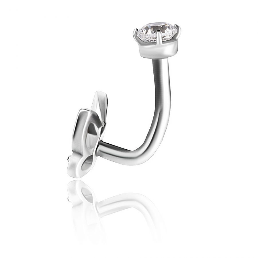 ROOK PIERCING WITH BUTTERFLY