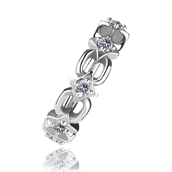 CLICKER WITH CRYSTALS FOR THE ROOK PIERCING